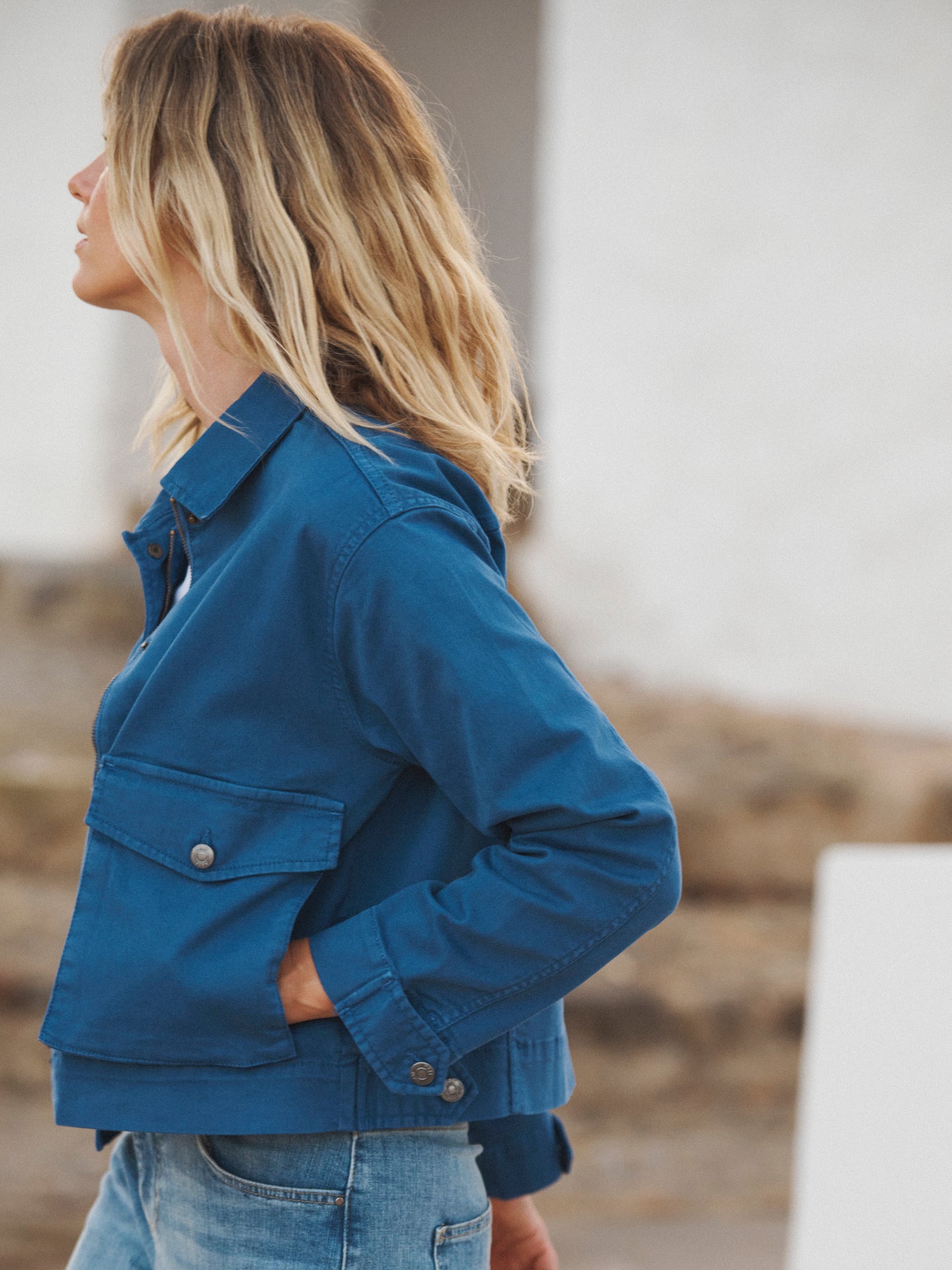 Madeleine cotton jacket - Blue