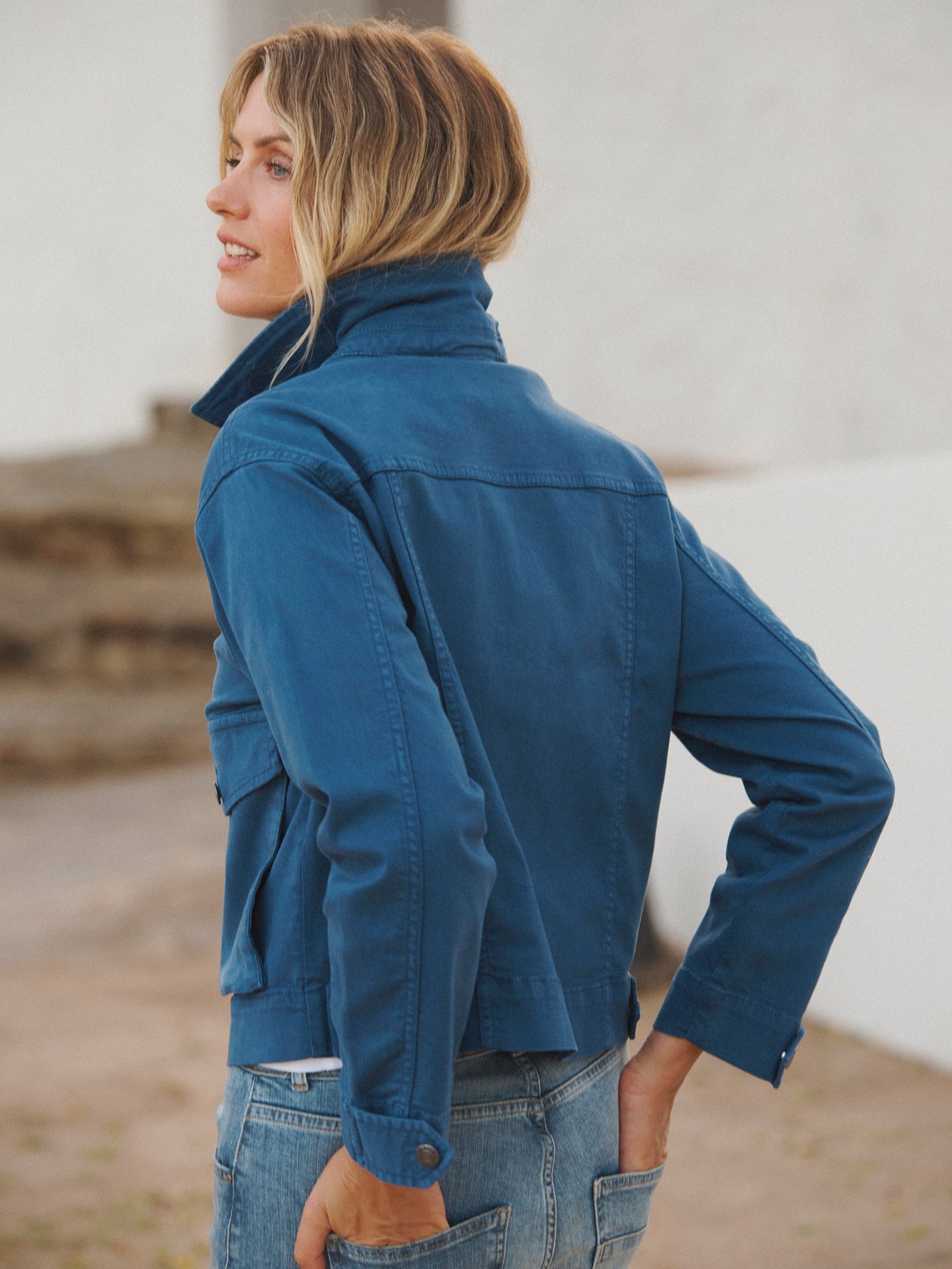 Madeleine cotton jacket - Blue