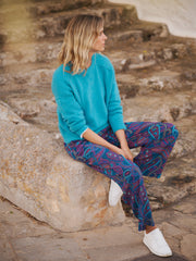 Thea silk star paisley trouser