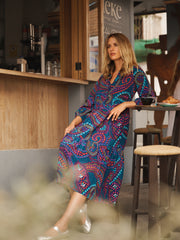 Jemima silk star paisley dress