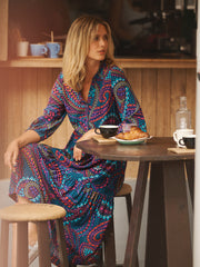 Jemima silk star paisley dress