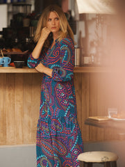 Jemima silk star paisley dress