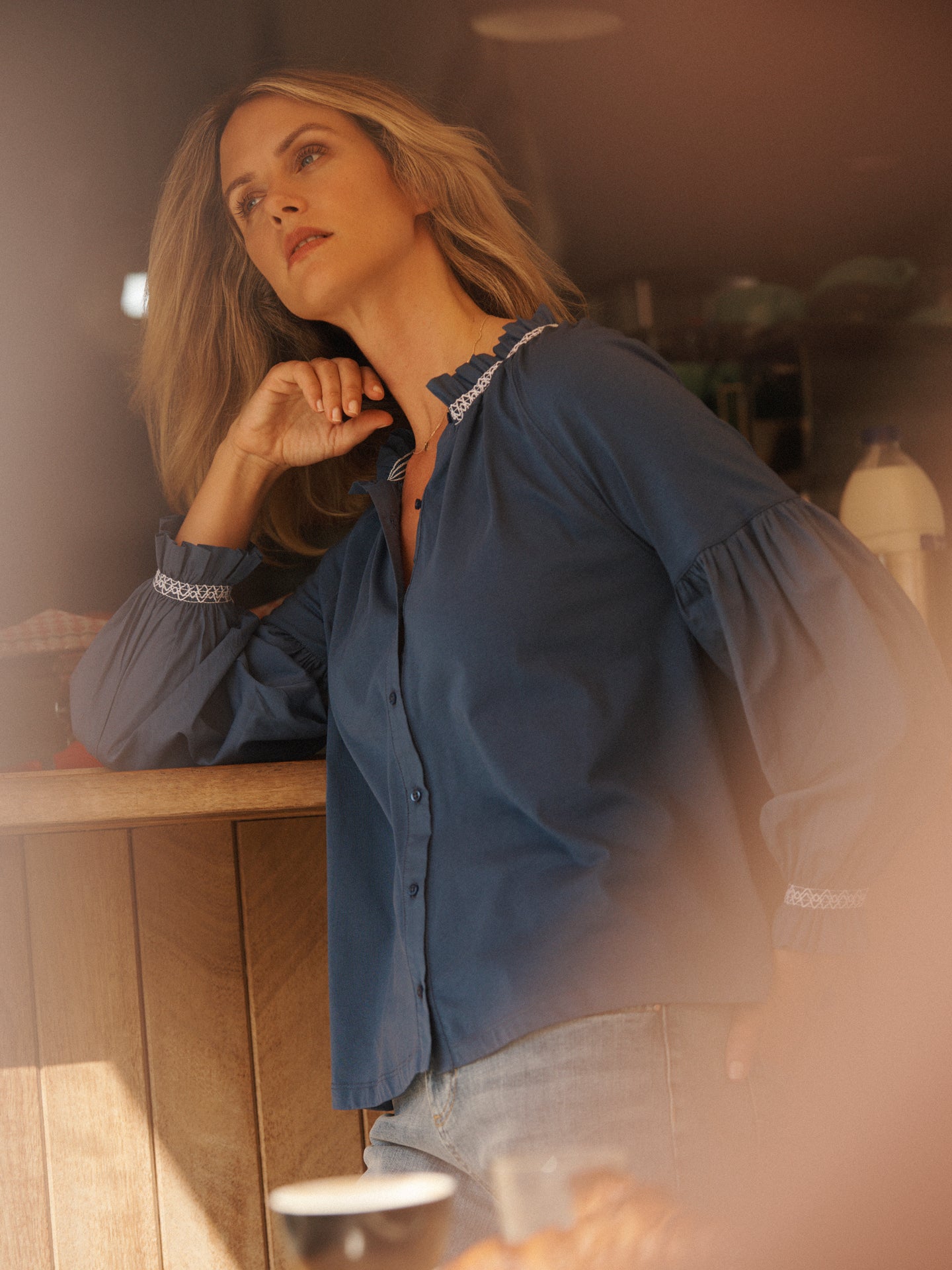 Blue Cotton Shirt