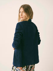 Mikki suede jacket -Indigo | NRBY Clothing