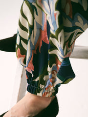 Mimi silk petal paisley print trouser | NRBY Clothing