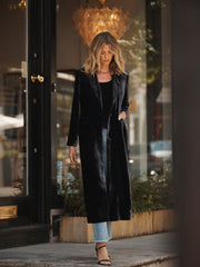 Odette velvet opera coat - Carbon