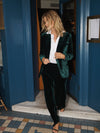 Velvet Blazer & Velvet Palazzo Trouser Suit - Forest