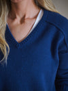 Sydney cashmere V-neck sweater - Navy