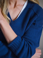 Sydney cashmere V-neck sweater - Navy