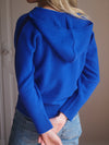 Saffron merino cashmere hooded sweater - Lapis Blue / Navy