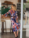 Cecily silk pansy print dress