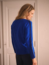 Salma side stripe sweater - Lapis Blue / Navy