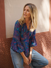 Ophelia silk star paisley shirt