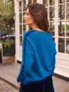 Salma side stripe sweater - Peacock / Navy Stripe