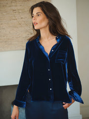 Chiara velvet shirt - Midnight