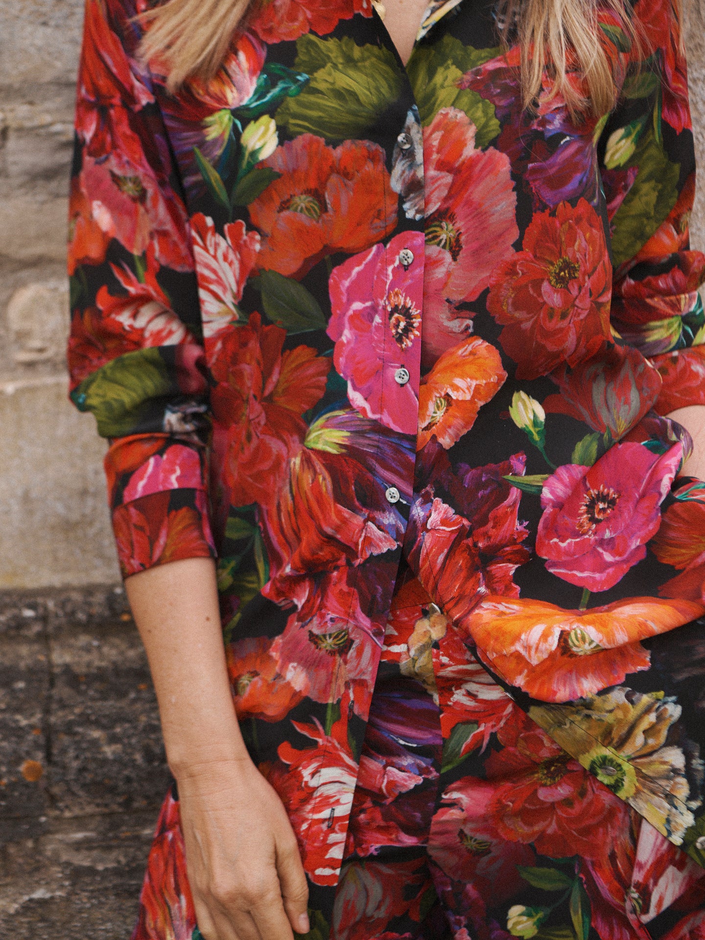 Kirsten silk painted floral tunic