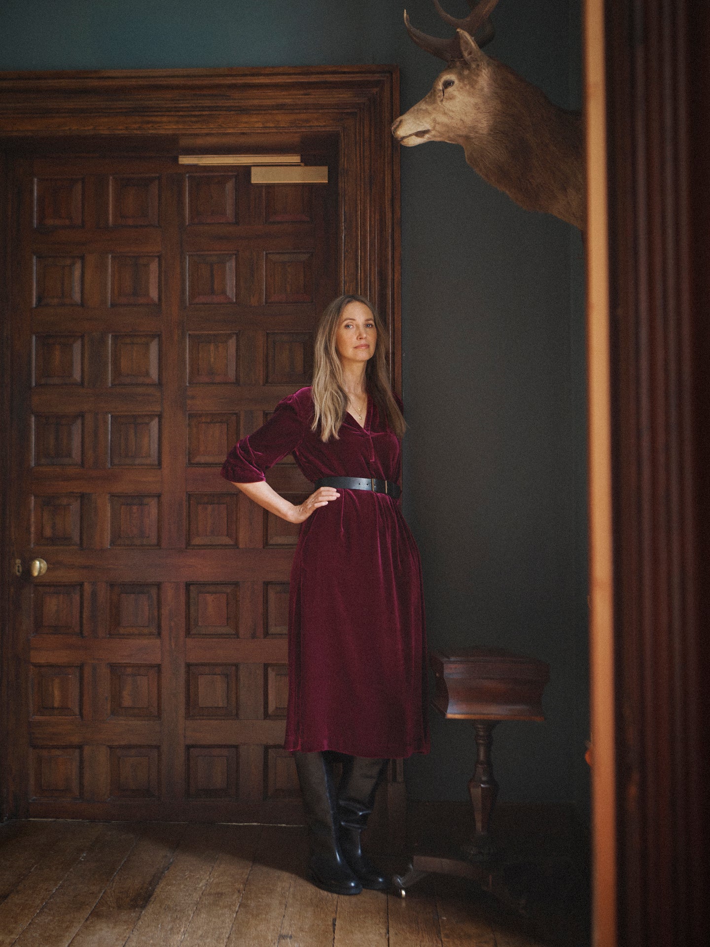 Jo velvet dress - Damson