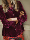 Toni velvet shirt - Damson