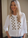 Rachel viscose embroidered shirt - Ivory