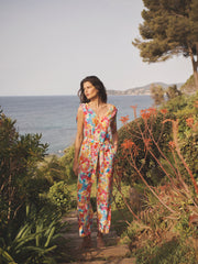 Printed Silk Jumpsuit 