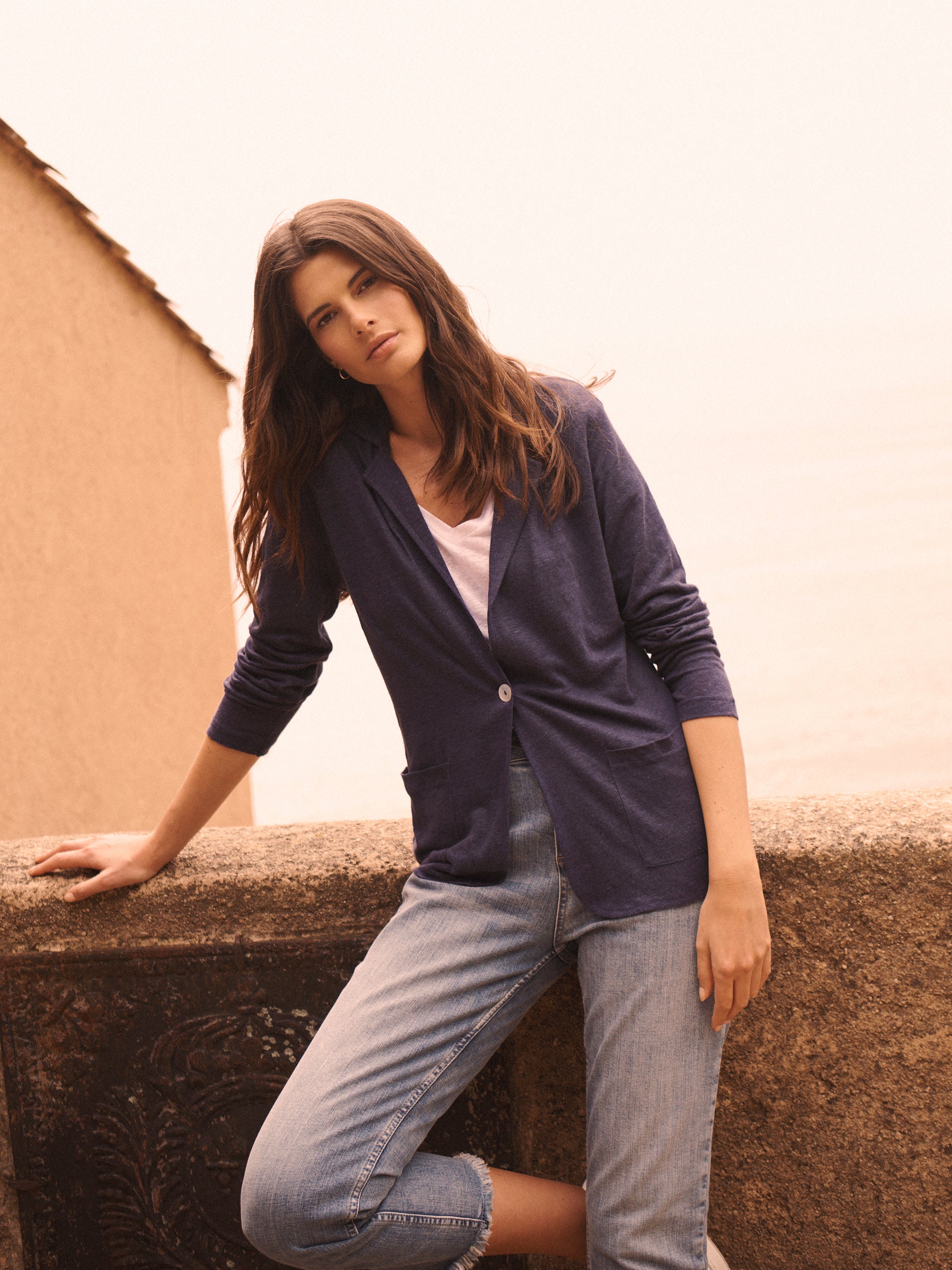 todayful】 Boyfriend Linen Jacket