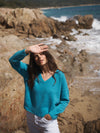 Sydney cashmere V-neck sweater - Aqua