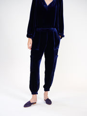 Becca velvet cargo trousers - Navy