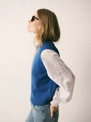Posey merino tank - Cobalt Blue | NRBY Clothing