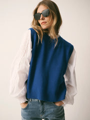 Posey merino tank - Cobalt Blue | NRBY Clothing