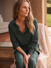 Green Silk Shirt