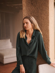 Green Silk Shirt