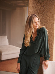 Green Silk Shirt