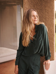 Green Silk Shirt