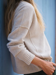 Sydney cashmere V-neck sweater - Silver