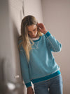 JoJo reversible cotton cashmere sweater - Toparki Blue / Lather Grey