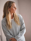 JoJo reversible cotton cashmere sweater - Toparki Blue / Lather Grey