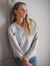 JoJo reversible cotton cashmere sweater - Toparki Blue / Lather Grey