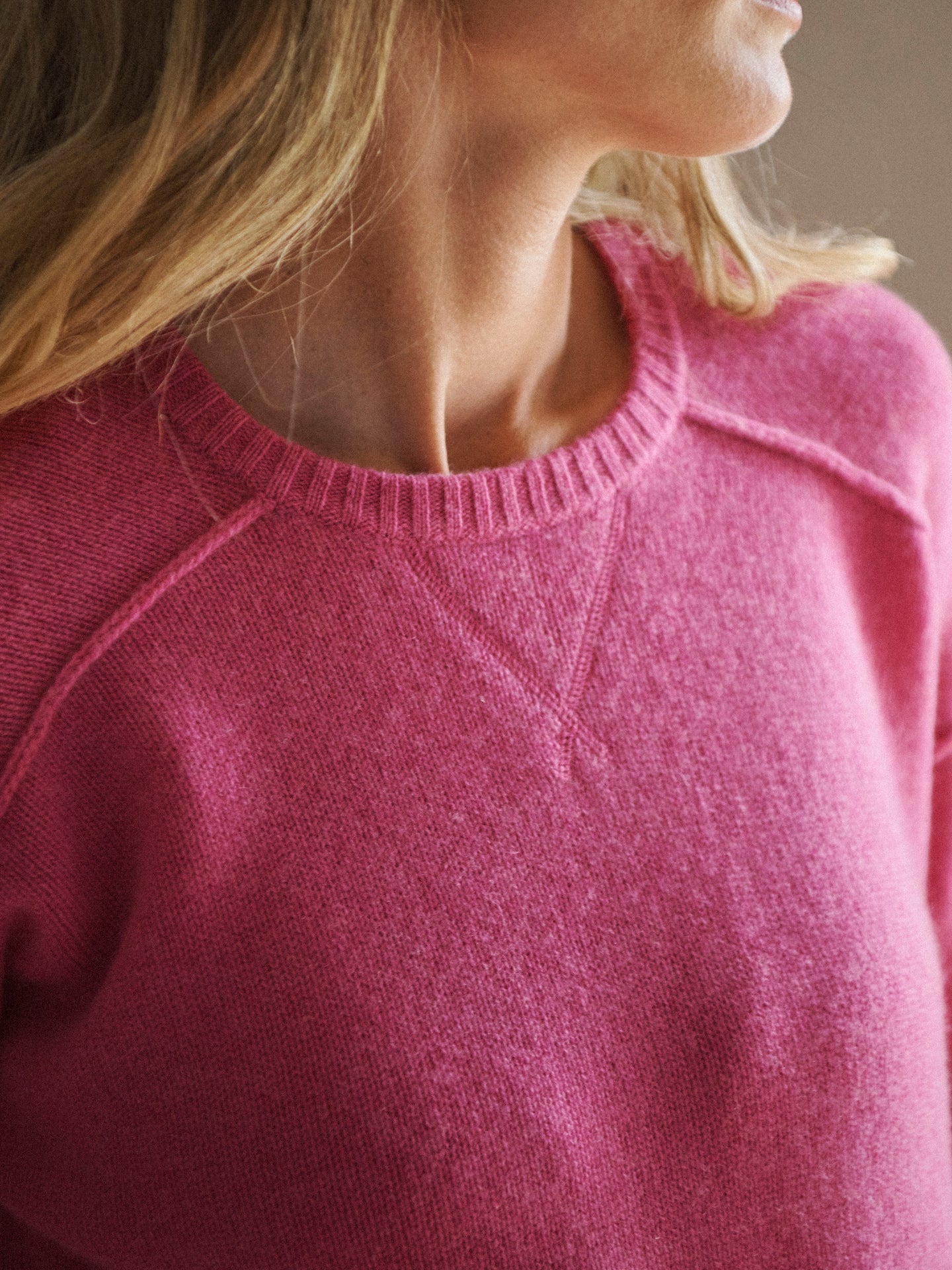 Sydney cashmere crew neck sweater - Berry