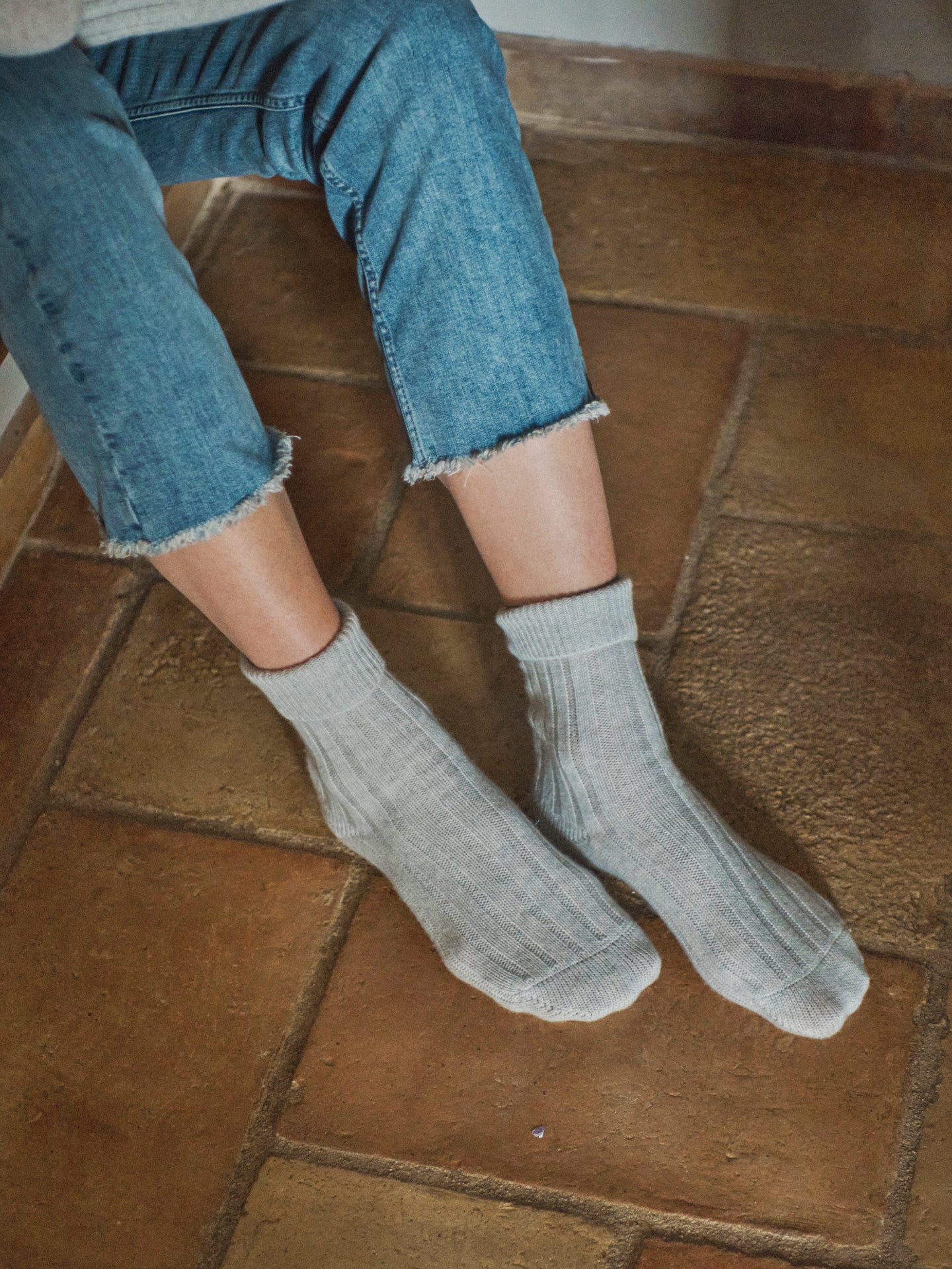 Carrington cashmere socks - Silver