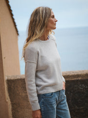 Sydney cashmere crew neck sweater - Silver