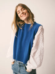 Posey merino tank - Cobalt Blue | NRBY Clothing