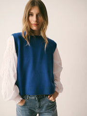 Posey merino tank - Cobalt Blue | NRBY Clothing