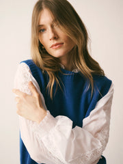 Posey merino tank - Cobalt Blue | NRBY Clothing