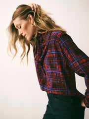Chiara silk check print shirt | NRBY Clothing