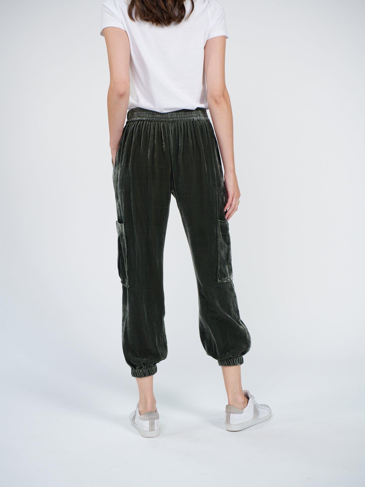 Becca velvet cargo pant - Khaki