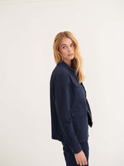 Monica cotton utility jacket - Navy