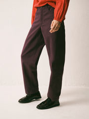 Rowan cotton barrel leg jean - Plum Noir | NRBY Clothing