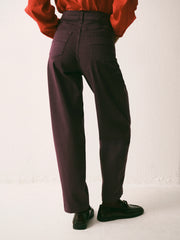 Rowan cotton barrel leg jean - Plum Noir | NRBY Clothing