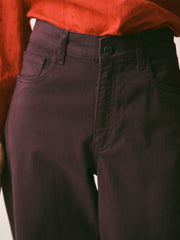Rowan cotton barrel leg jean - Plum Noir | NRBY Clothing