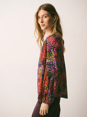 Ophelia silk crazy petal print shirt | NRBY Clothing